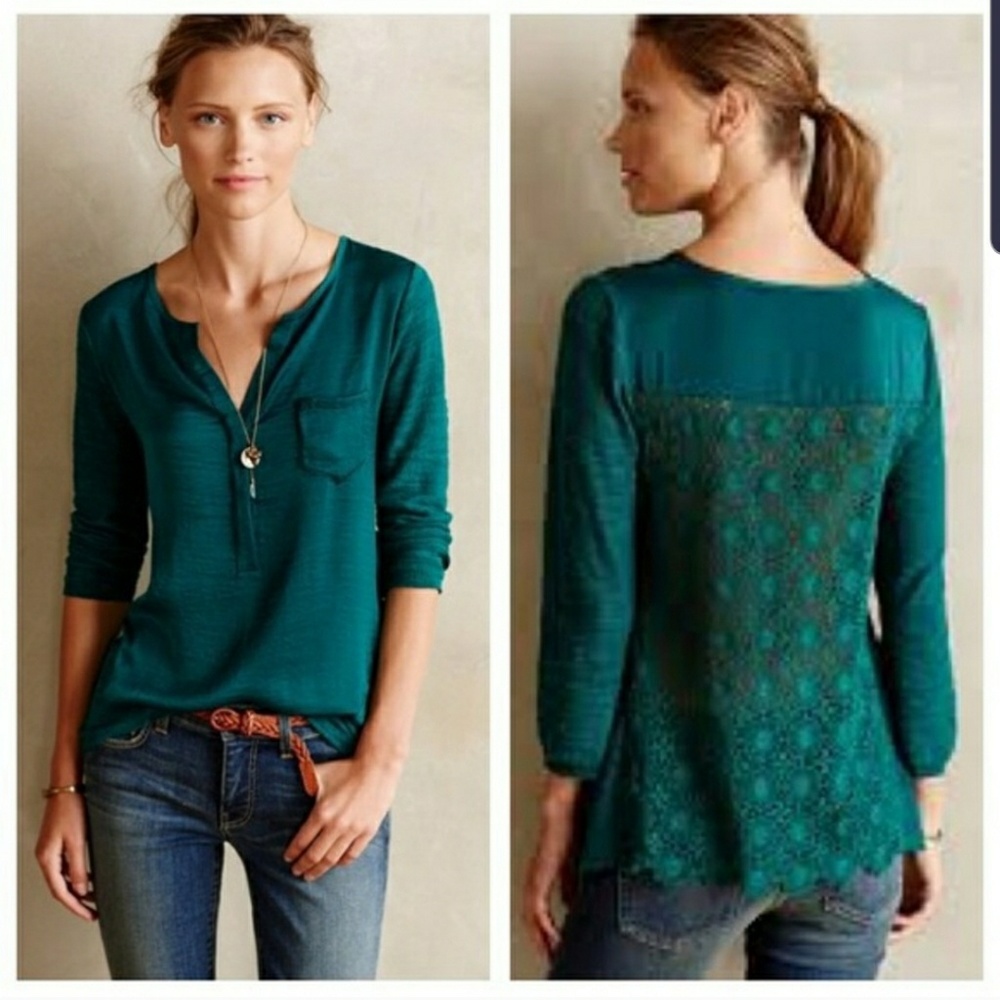 ANTHROPOLOGY Knitted & Knotted Verso Henley Top
